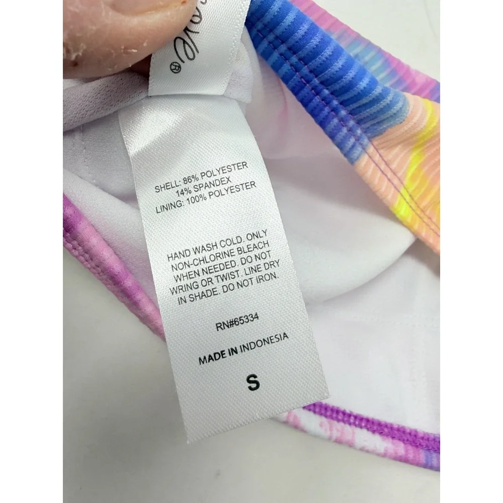 Salt + Cove Juniors Size Small Tie-Dyed Bralette Bikini Top in Multi Color 2068